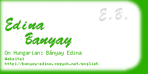edina banyay business card